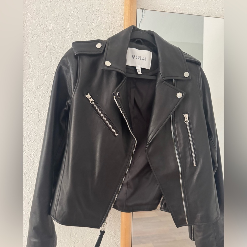 Derek Lam Black Leather Moto Jacket